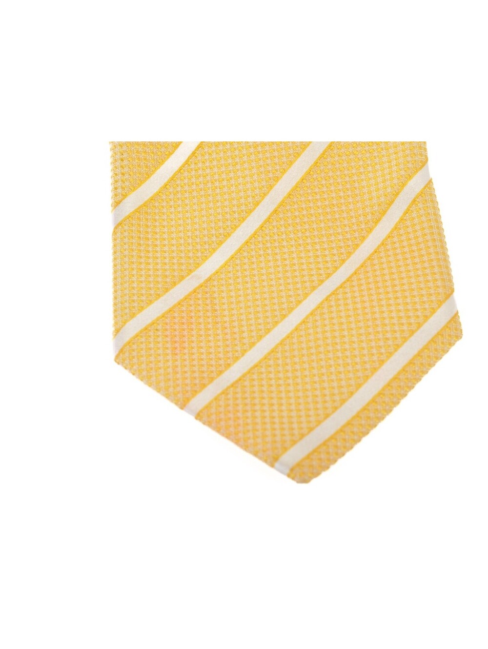Burberry White on Yellow Striped Tie 33882 - Picture 5 of 5
